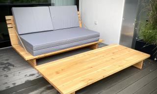 Venkovní futon sofa